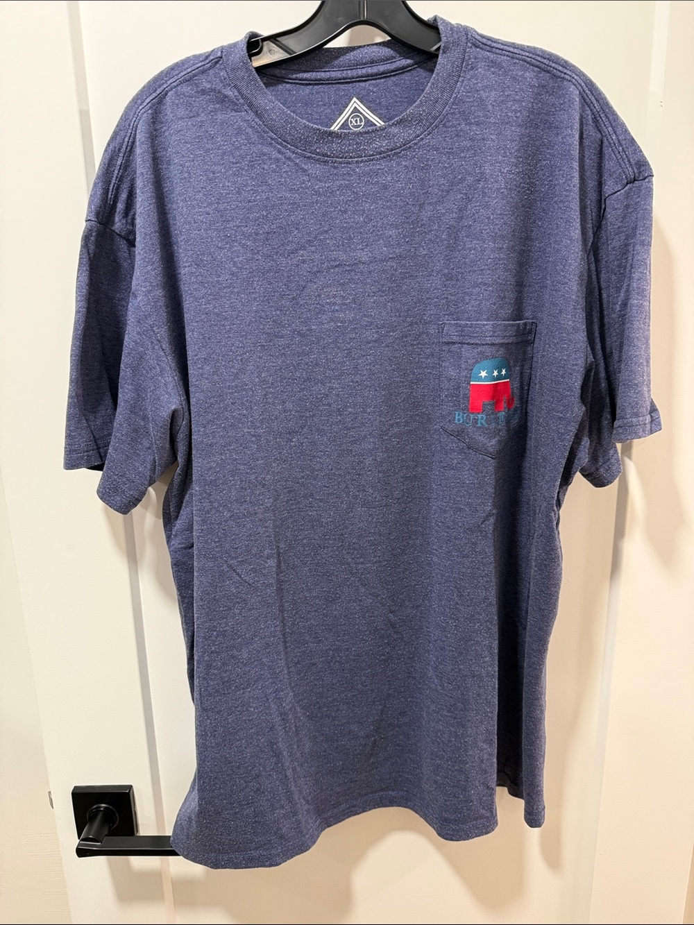 Burlebo Men's Pocket T-Shirt in Heather Navy - XL